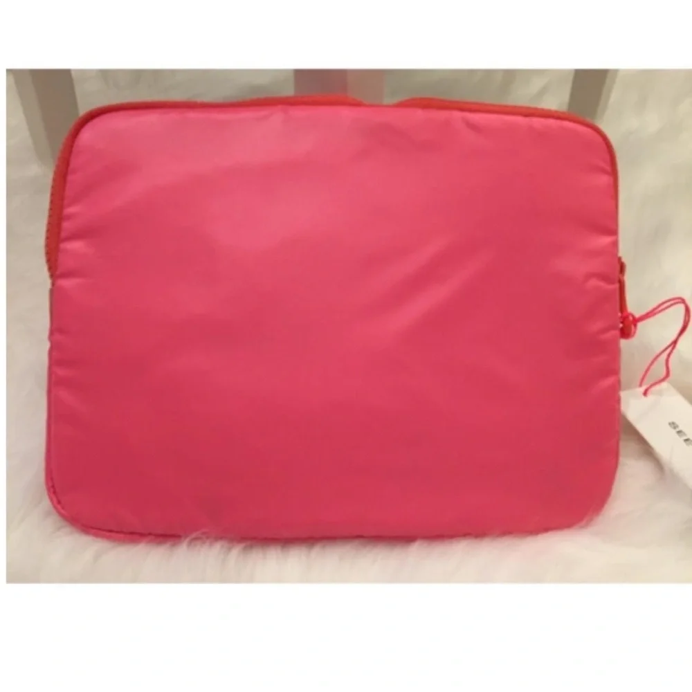 NWT See by Chloe Padded Tablet/Tech Zip Pouch/Sleeve-Calypso Pink